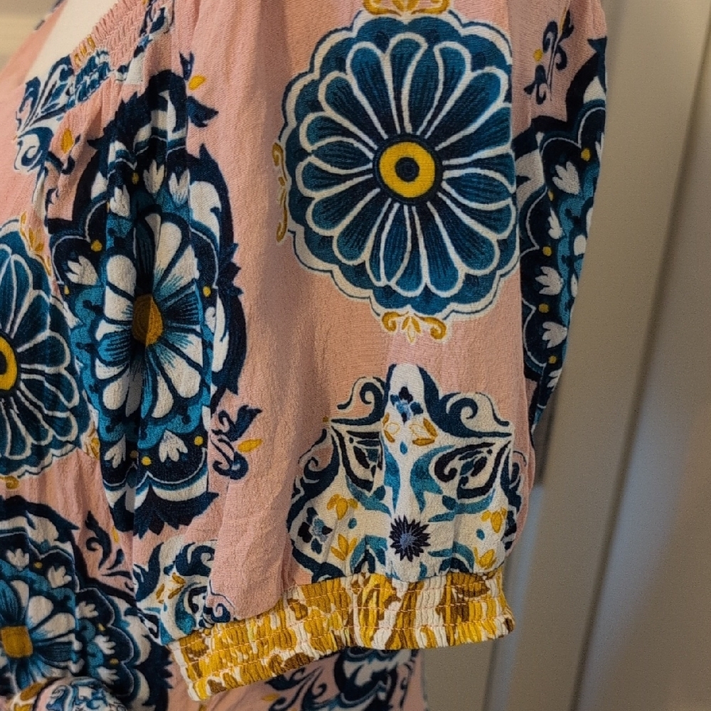 MAEVE by Anthropologie Resort Wrap Dress Pink Floral US Size 8 - Picture 9 of 16